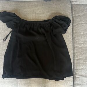 Naked Zebra Black Off-Shoulder Blouse